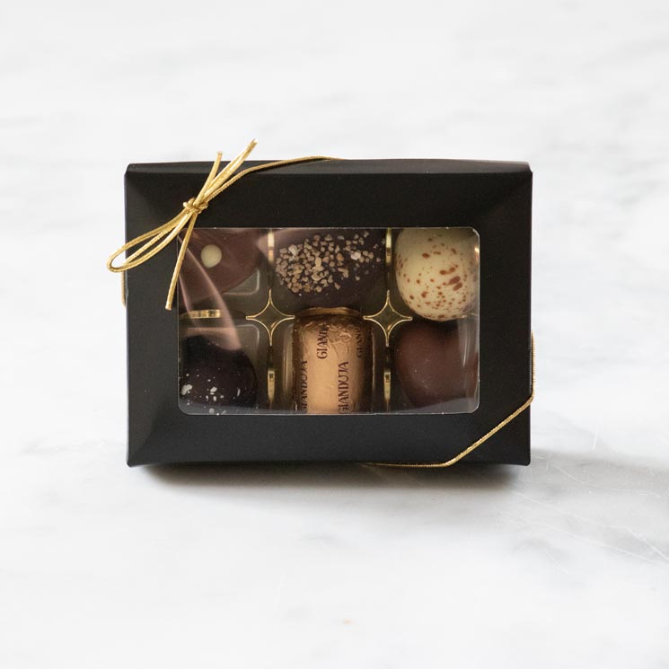 Belgiska praliner - Ask med 6 svart